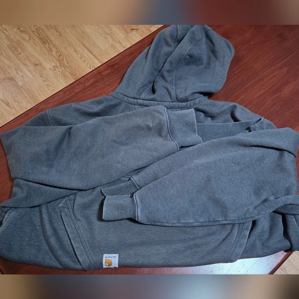 Carhartt Rain Defender® Loose Fit Heavyweight Quarter-Zip Hoodie - Picture 4 of 5